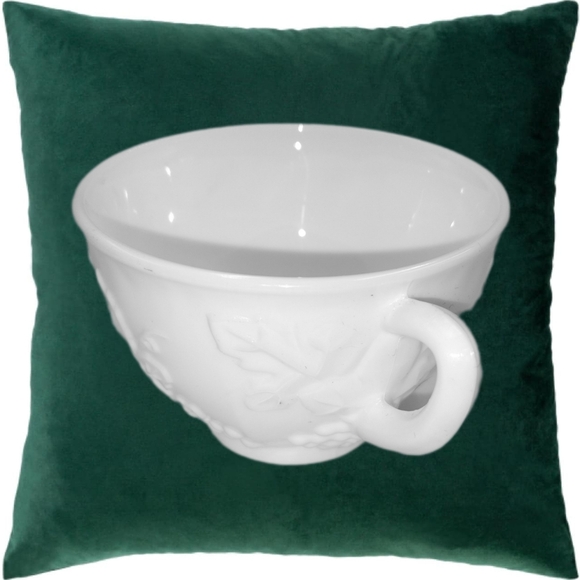 .🌲10/$20. Milk Glass Tea Cup Indiana Glass Colony Harvest Grape Pattern - Picture 4 of 5